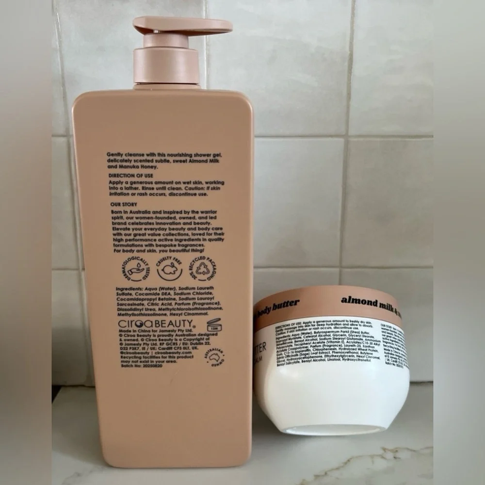 Ciroa Almond Milk & Manuka Honey Body Butter and Shower Gel Set - Picture 2 of 2